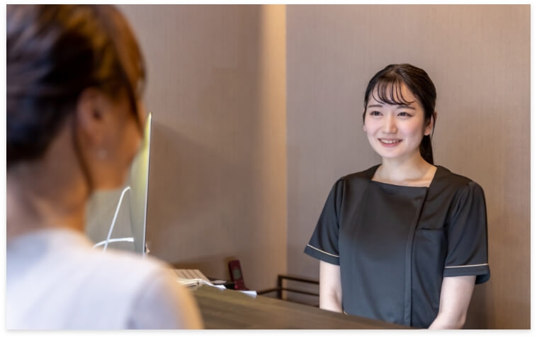 発毛サロンの受付画像