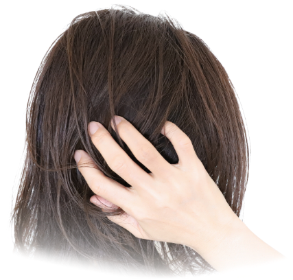 女性のつむじ画像